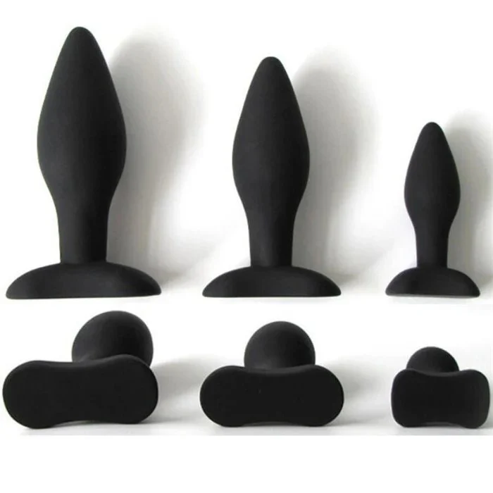 Silicone Anal Plug-Suction Cup Design for Male Anus Small Medium Large Sizes