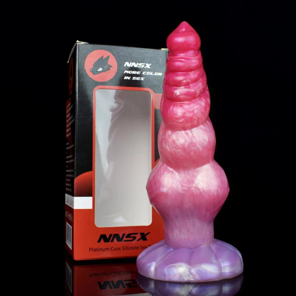 Pink Soft Color Sex Toys Silicone Monster Dildo With Artificia Dog Knot Dildo Animal Dildo for Women