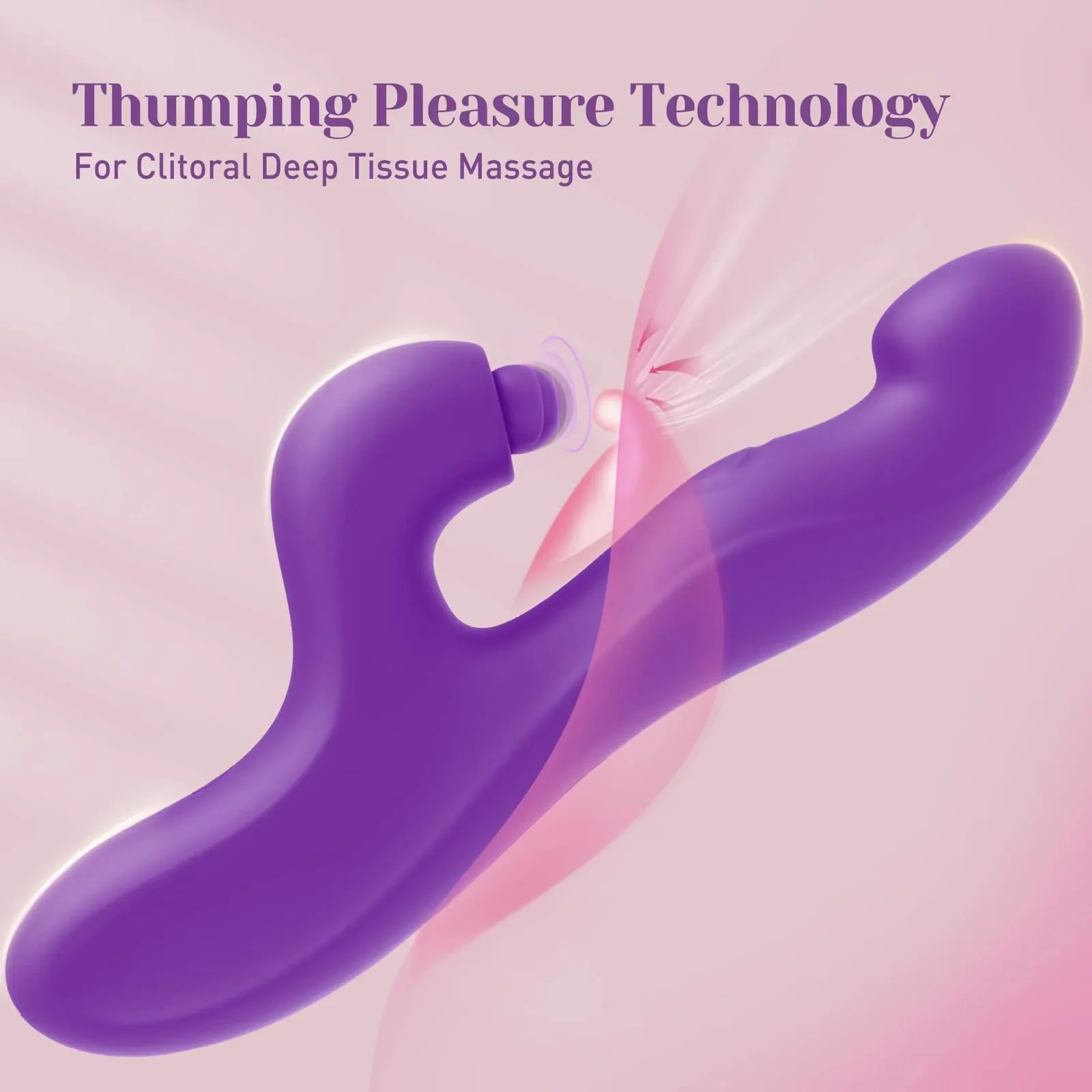 Pulsating Vaginal Vibrator Women Masturbation Toy Heating Function Clitoral Thumping Rabbit Vibrator for Clit G Spot Stimulation