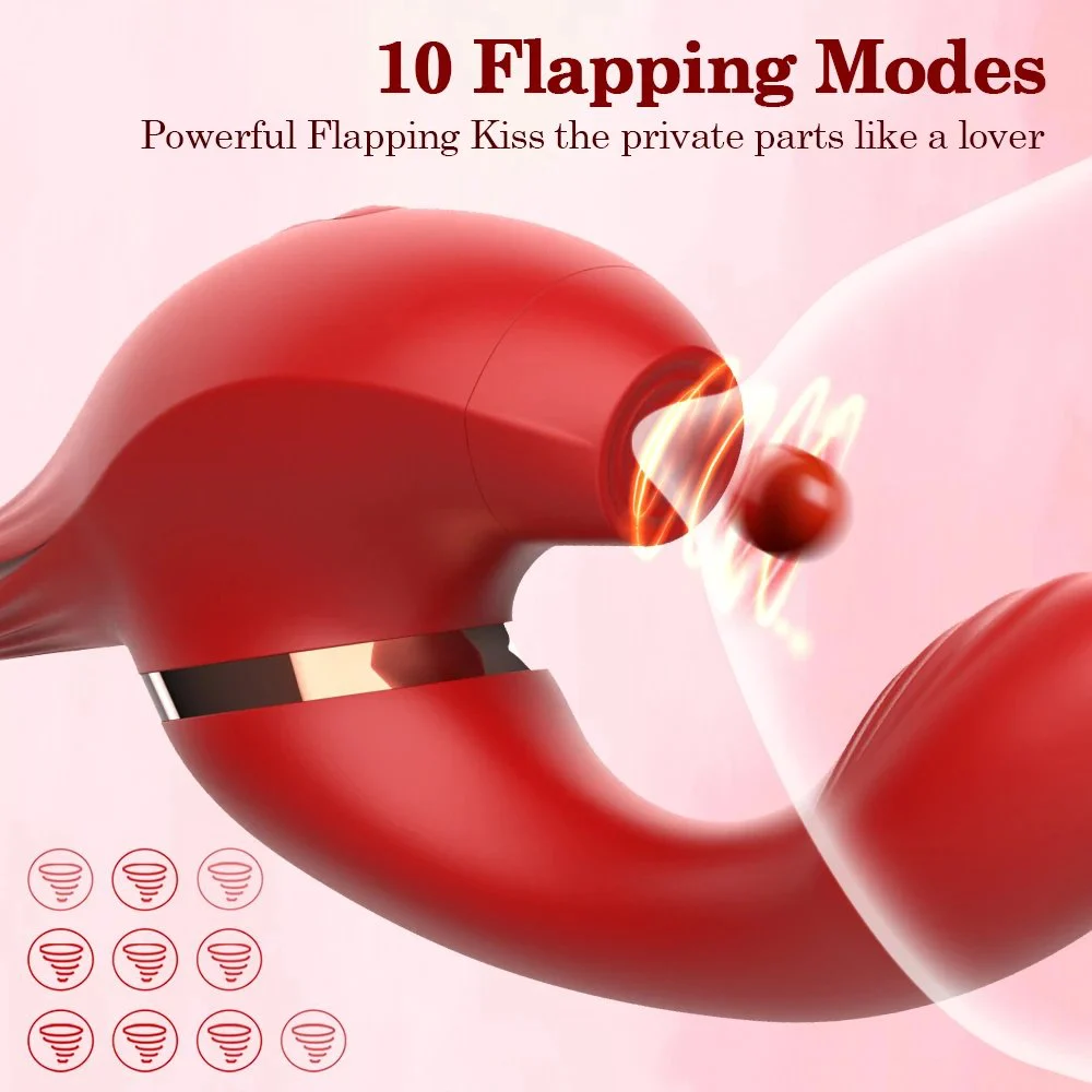 Gelance 3-in-1 Silicone Rabbit Vibrator Dildo TPE Clitoris Licking Thrusting Adult Toys for Women Licking & Sucking Features