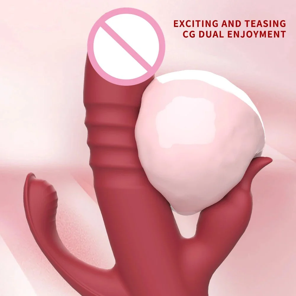 Gelance Rabbit Retractable Vibrator Three-point Vibration Sex Toys Adult for Women Vagina Vibrator
