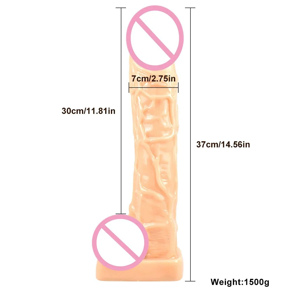 37cm 14.56inch Body Safe Real Penis Realistic Dildo Sex Toys for Women Adult Product Big Dildos for Female