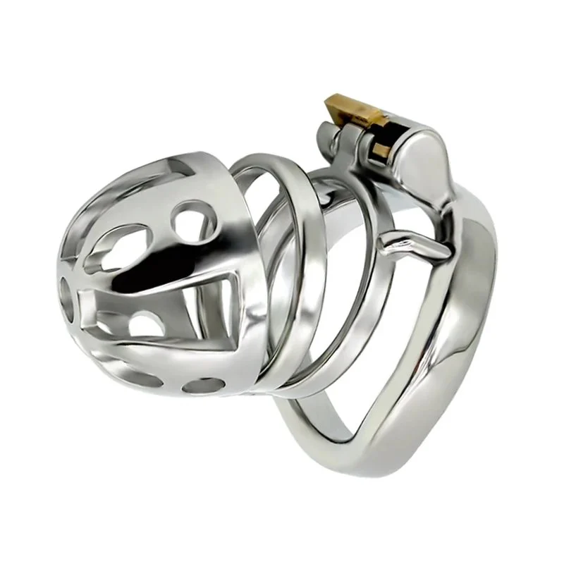 Adult Games Metal Hollow Male Chastity Lock Penis Cock Cage for Men Sex Toys
