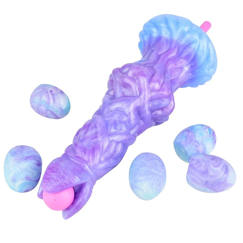 Inflatable Ovipositor Silicone Dildo Penis Lay Eggs Butt Plug Fantasy Masturbator Sex Toys for Women