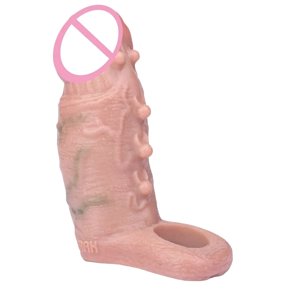 Soft Penis Enlargement Sleeve Realistic Dildo Simulation Sex Feeling Male Penis Enlargement Couple Sex Toys
