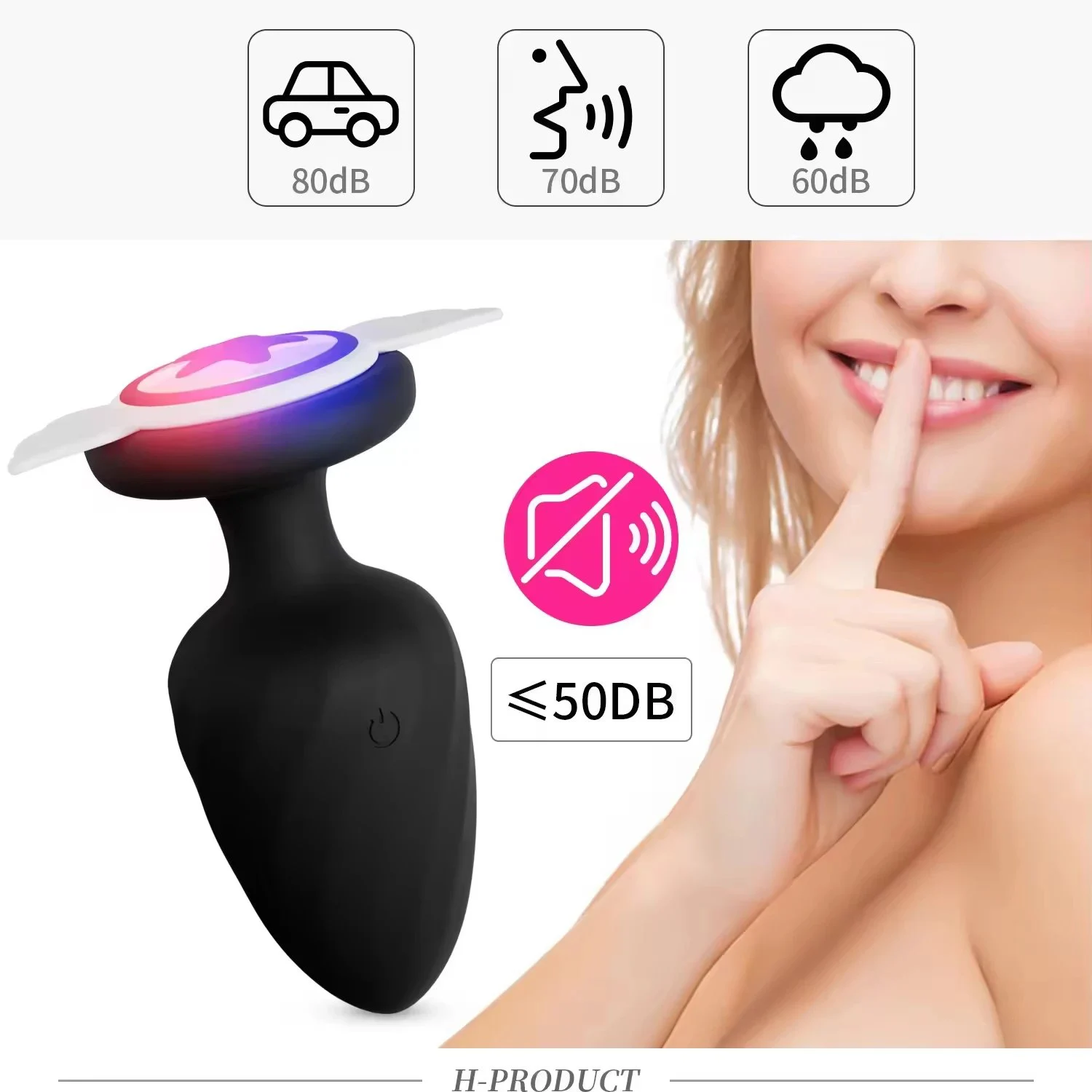 Light Anal Butt Plug Vibrators Remote Control 12 Vibrations Silicone ABS Material Angel Wings Base Fantasy Sex Toys