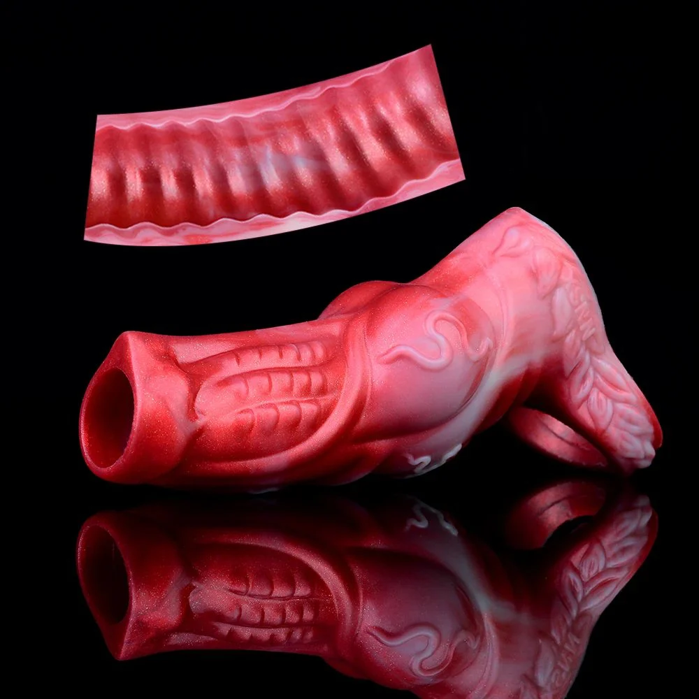 Soft Silicone Penis Sleeve Penis Extender Cock Enlargement Extension Condom Sex Toy for Man