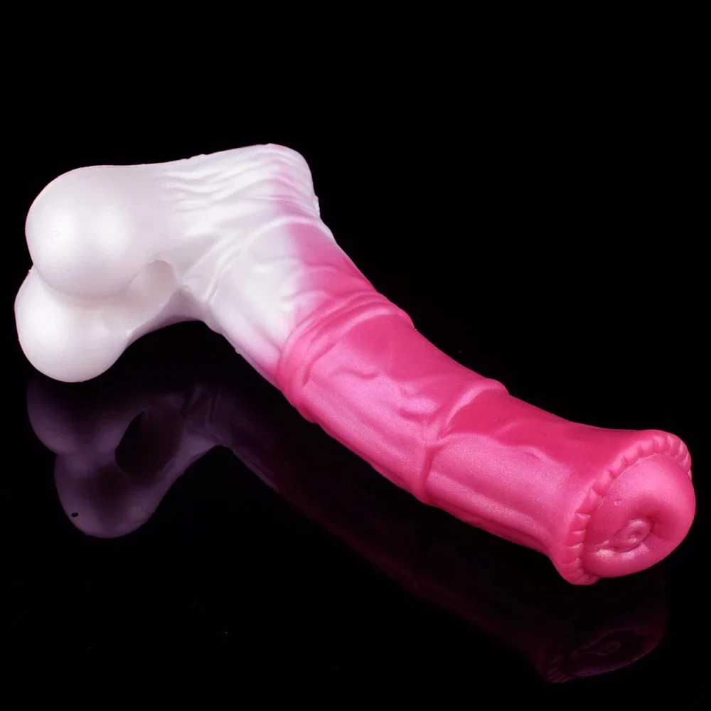 Wearable Sex Toy Horse Hollow Dildo Fantasy Penis Sleeves Men Penis Enlargement Soft Silicon Cock Ring for Male Sex Toy