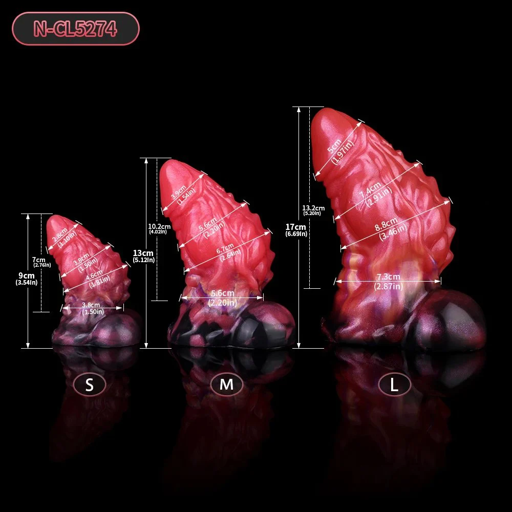 Chiron Sucker Dildo Three Sizes of Fish Bone Pattern Can Be Used As Anal Plugs Multi-purpose Silicone Adult Toys