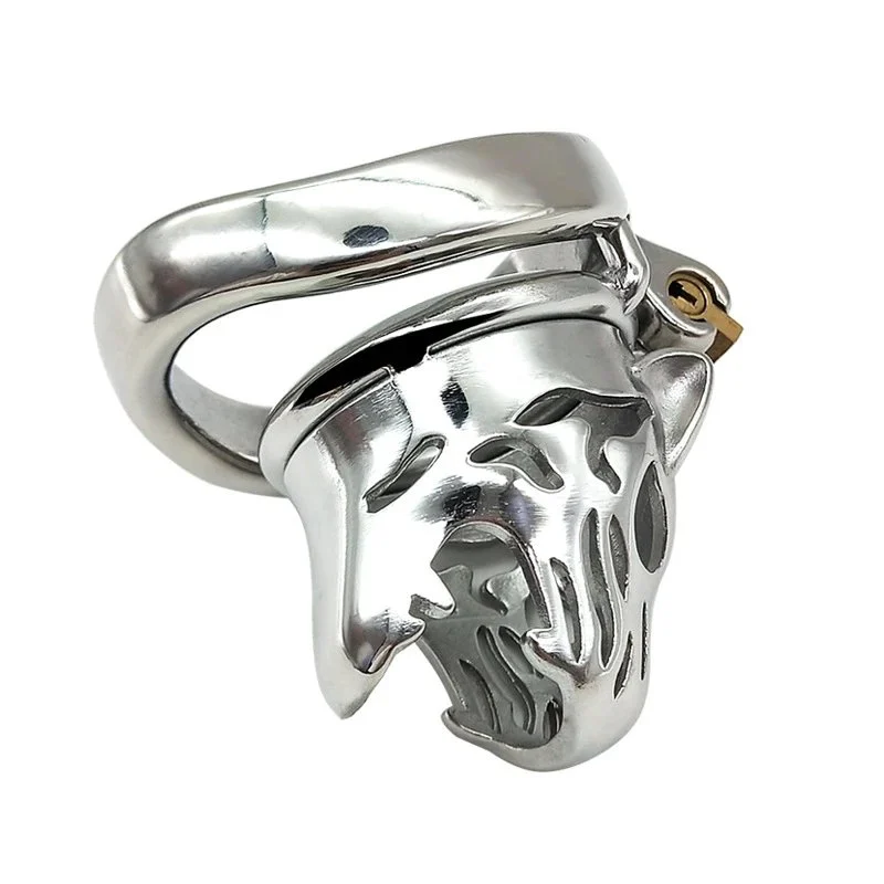 6cm Curved Ring Lock Male Penis Restrain Cage Chastity Device 304 Stainless Steel Cock Cage with Keyholder for Man