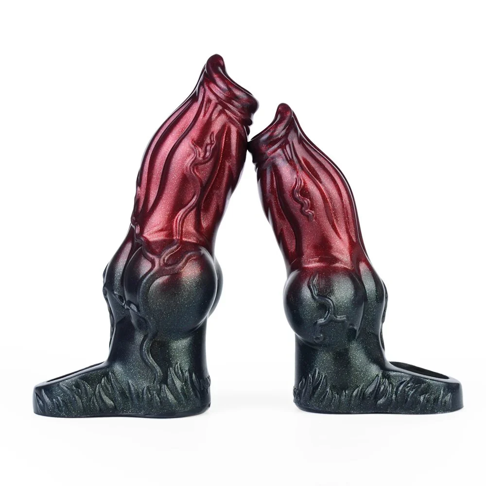 Soft Silicone Black Samurai Penis Condom Penis Enlargement Fantasy Monster Dildo Male Penis Extender Couple Sex Toys