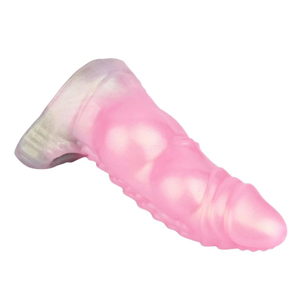 Soft Silicone Penis Enlargement Fantasy Polarized JiuLing Series Sex Products Penis Closed-End Sleeve Condoms