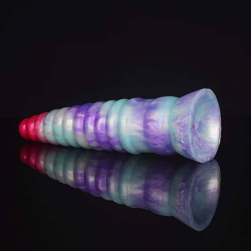 Ice Dragon Colour Silicone Female Masturbator Adult Anal Plug Sexual Stimulation Sex Toys