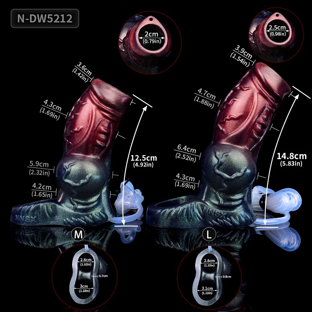 Squirting Function Penis Sleeve Soft Silicone Penis Extender Sleeve Dick Enlargement Ejaculation Erotic Sex Toys for Men