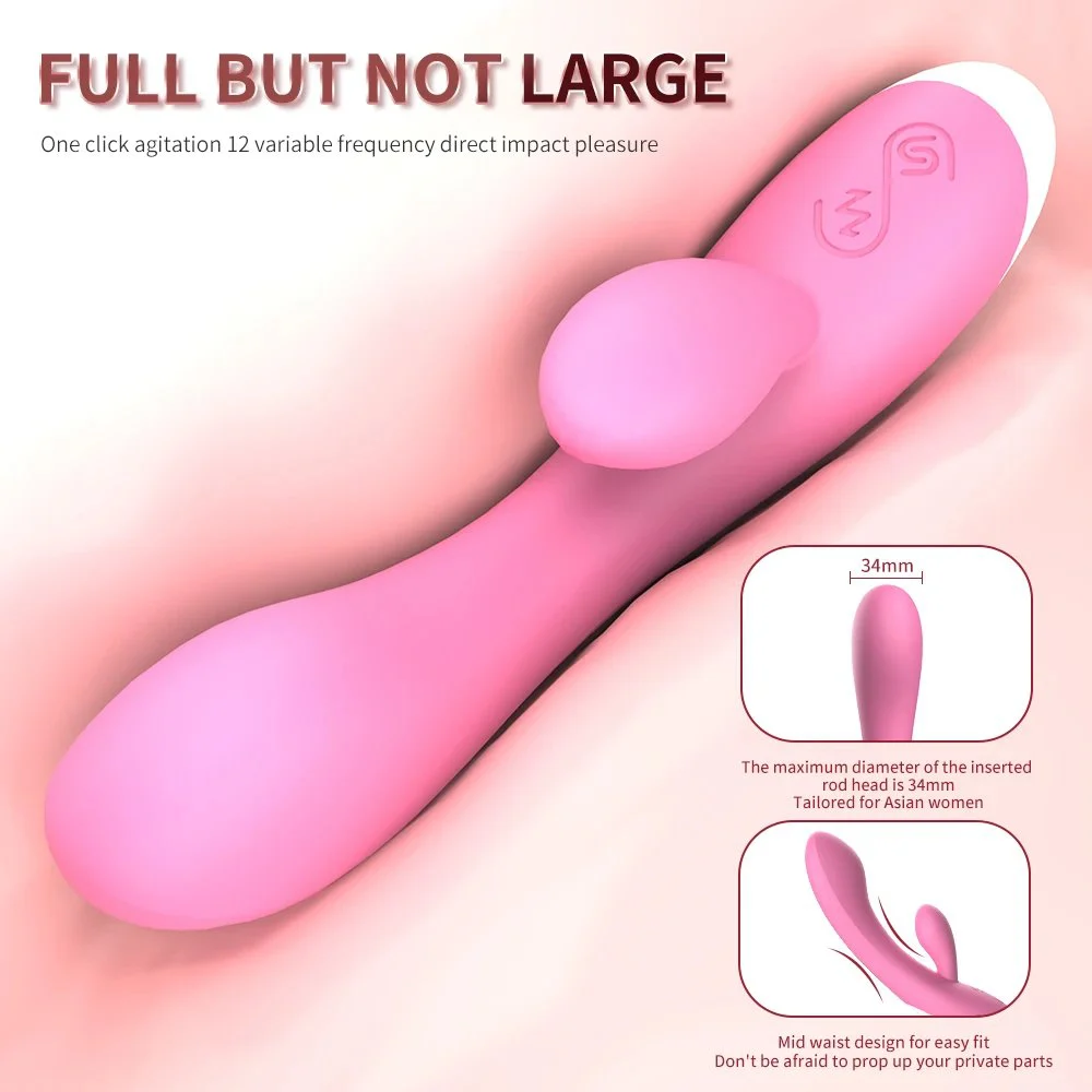 Gelance Rabbit Double-headed Vibrator Female Sex Toy 12 Frequency Double Head Vibration Sex Toys for Woman