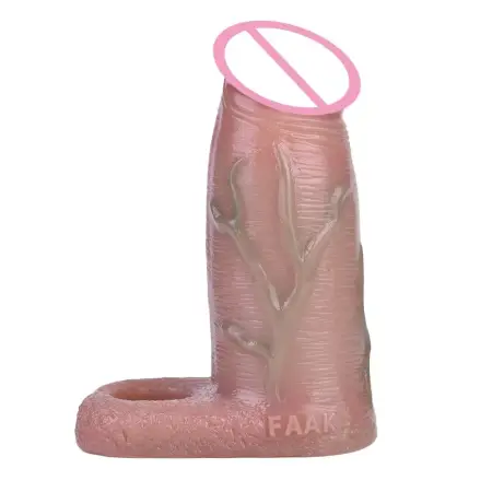 Support Droppingship Realistic Silicone Extension Penis Extender Big Dildo on Hollow Dildos Sleeves for Men