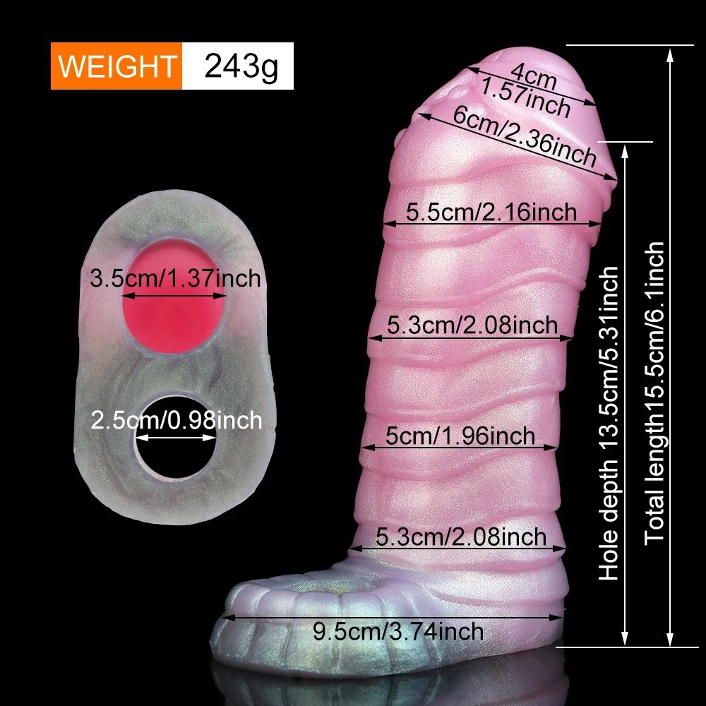 Reused Penis Sleeve Monster Dildo Cover Silicone Penis Sheath for Men Extender With Texture Masturbation Couple
