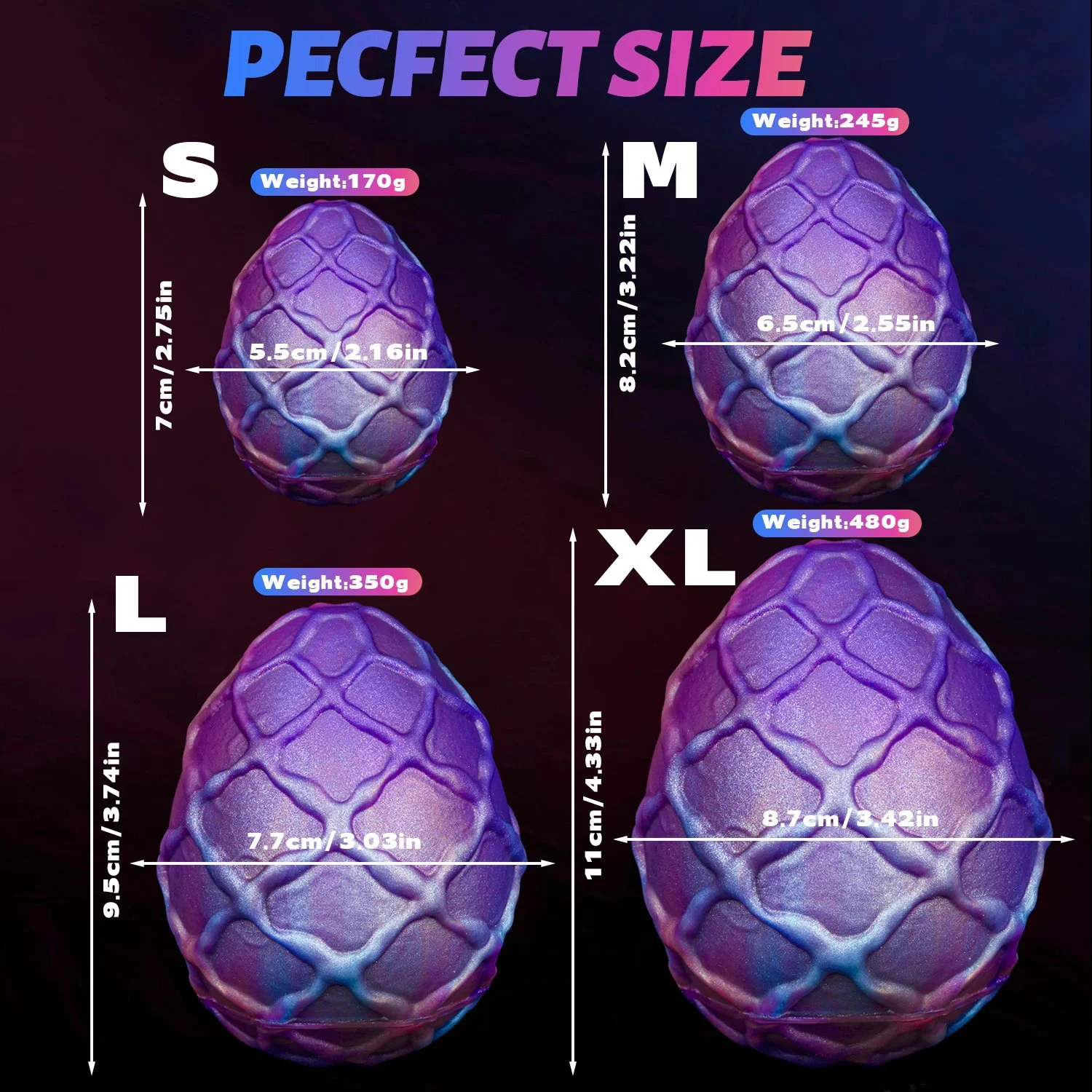 Liquid Silicone Funny Egg Anal Plug Set & Butt Plug for Men Women Couples Masturbation Adult Toy
