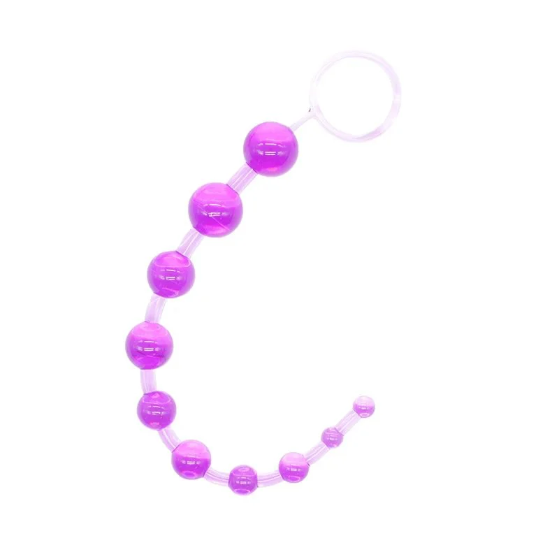 Long Beads Anal Plug Kit Popular Silicon Butt Sex Toy