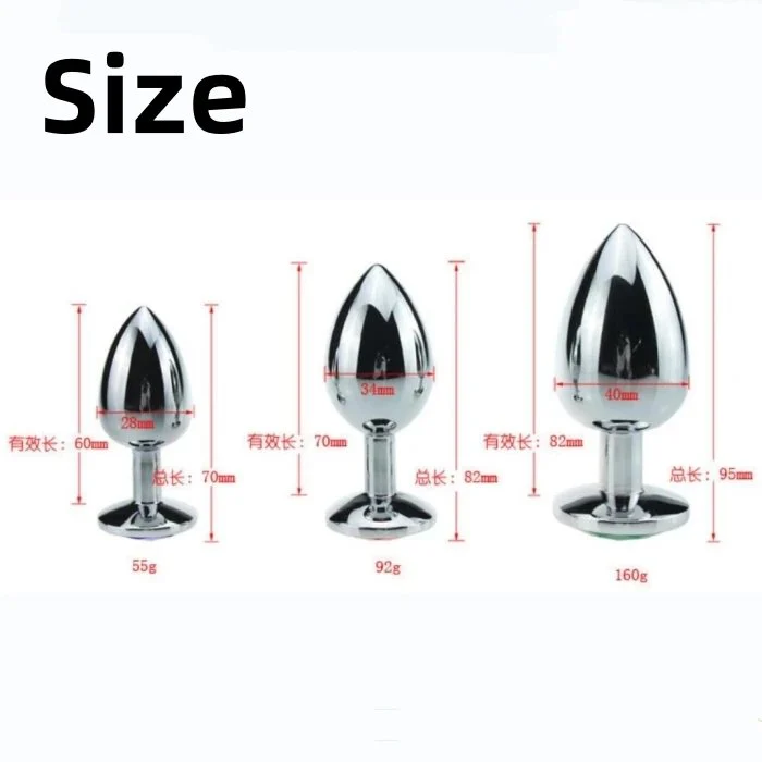 Female Stainless Steel Adult Toys Butt Anal Plug for Anal Stimulator Jewelry