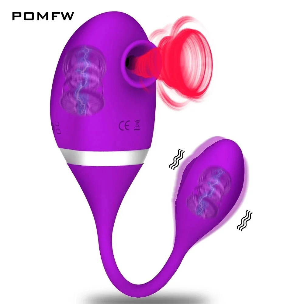 Powerful Clit Sucker Clitoris Stimulator Vibrating Love Egg Intimate Women Sex Toys Vibrator