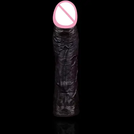 Vibrator Enlarger Sheath for Men Cock Ring Penis Sleeve With 10 Speed Vibration Sex Toy