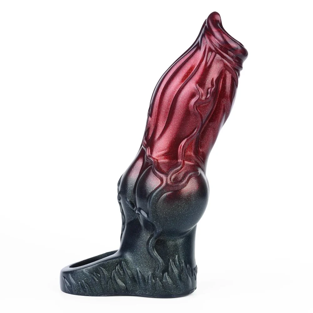Soft Silicone Black Samurai Penis Condom Penis Enlargement Fantasy Monster Dildo Male Penis Extender Couple Sex Toys