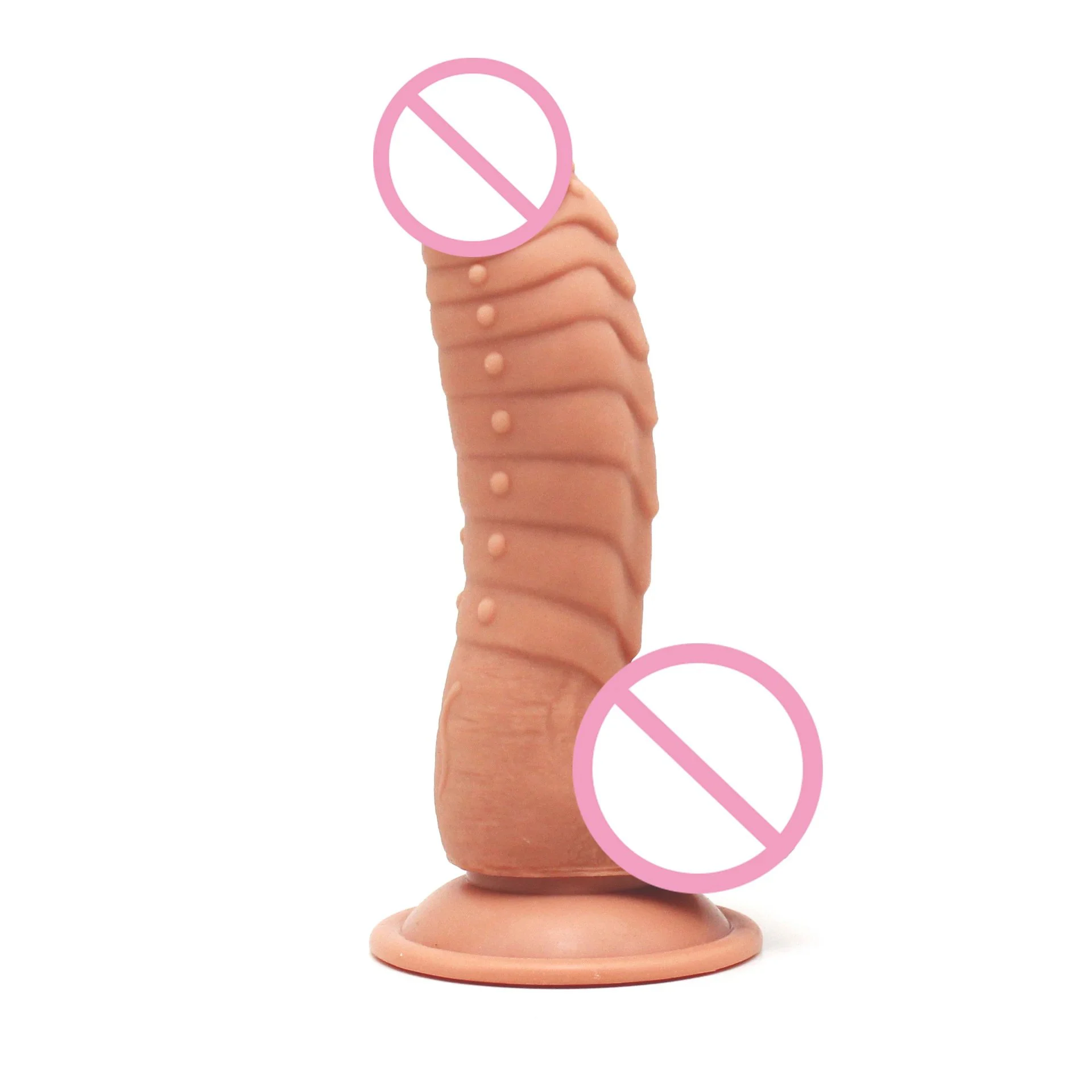 Caterpillar Shaped Penis Imitation Real And Fake Penis Adult Sex Product Female Suction Cup Masturbation Toy