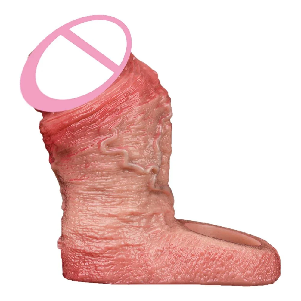 Soft Silicone Penis Enlargement Sleeve Realistic Dildo Simulation Sex Male Penis Enlargement Couple Sex Toy