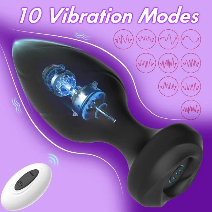New Vibrating Butt Plug Rechargeable Anal Vibrator With Remote Control 10 Vibration Modes Waterproof Anal Sex Toys for Men