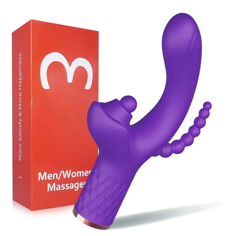 Gelance3 In1 10-Speed Rabbit Vibrator for Women Clitoral Suck & G-Spot Stimulator with Anal Plug & Nipple Sucker