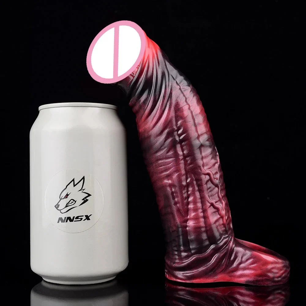 Soft Silicone Fantasy Penis Sleeve with Black Dragon Color Extender Fantasy Cock Sleeve for Men