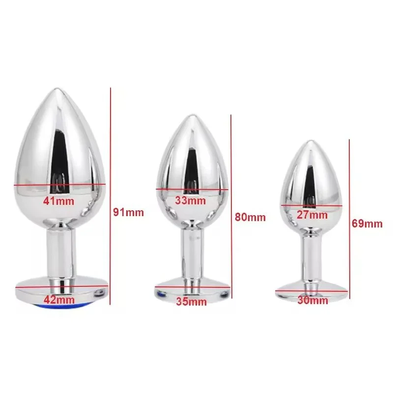 Metal Butt Plug Anal Sex Toys Flirting Toys for Men & Women Adult Toys Anal Sex Easy Insertion Anal Trainer