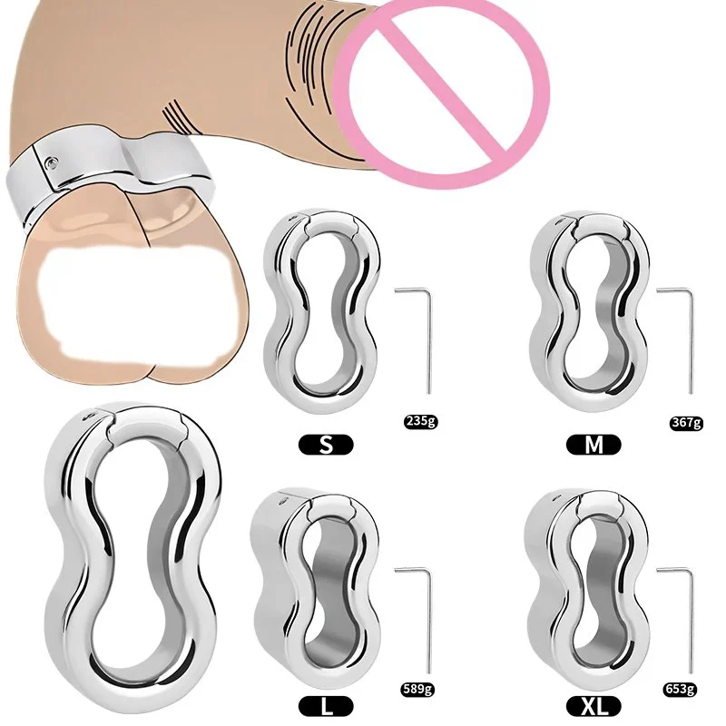 653g 4 Sizes Testicular Pendant Ring Weight Training Ball Stretcher Scrotum for Male Heavy Duty Ball Pendant Ball Cock Ring