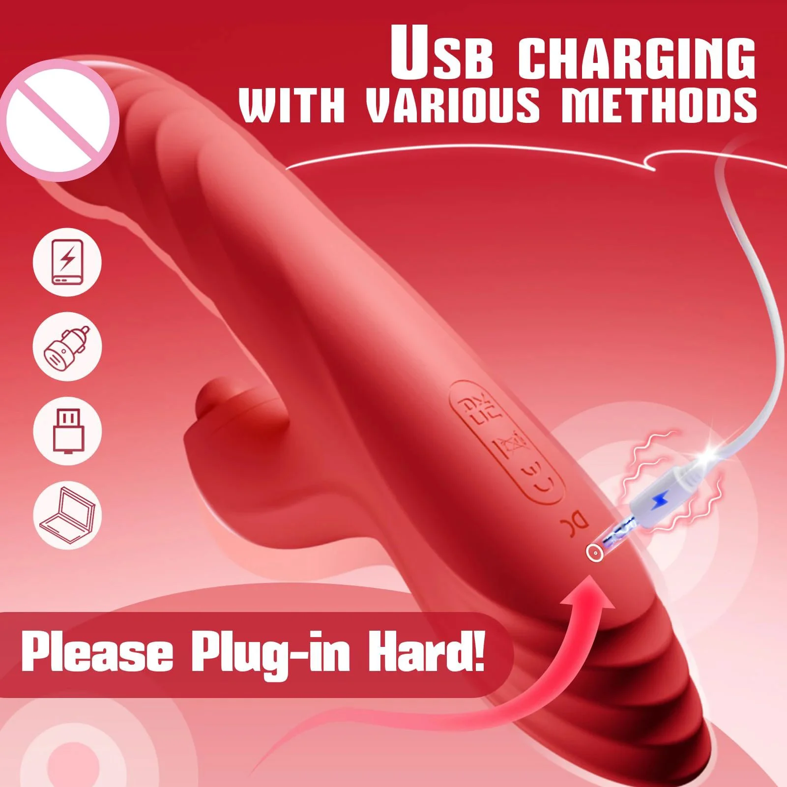 Multifunctional Rabbit Vibrator with Telescopic Vibration Heating Female Masturbator