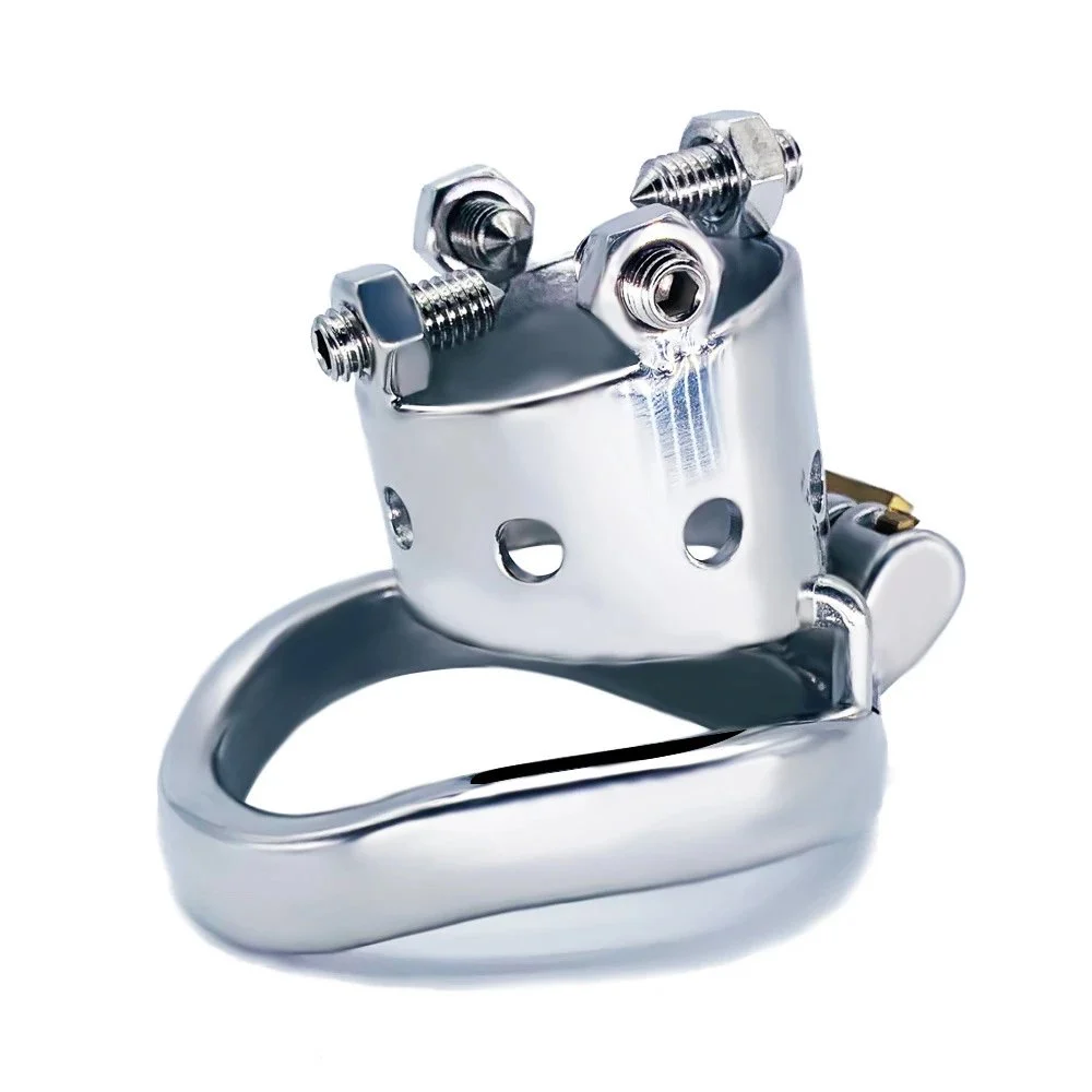 4cm Anti-ring Penis in Cage with Keyholder SM Sex Toys Man Metal Chastity Cage Chastity Device for Male