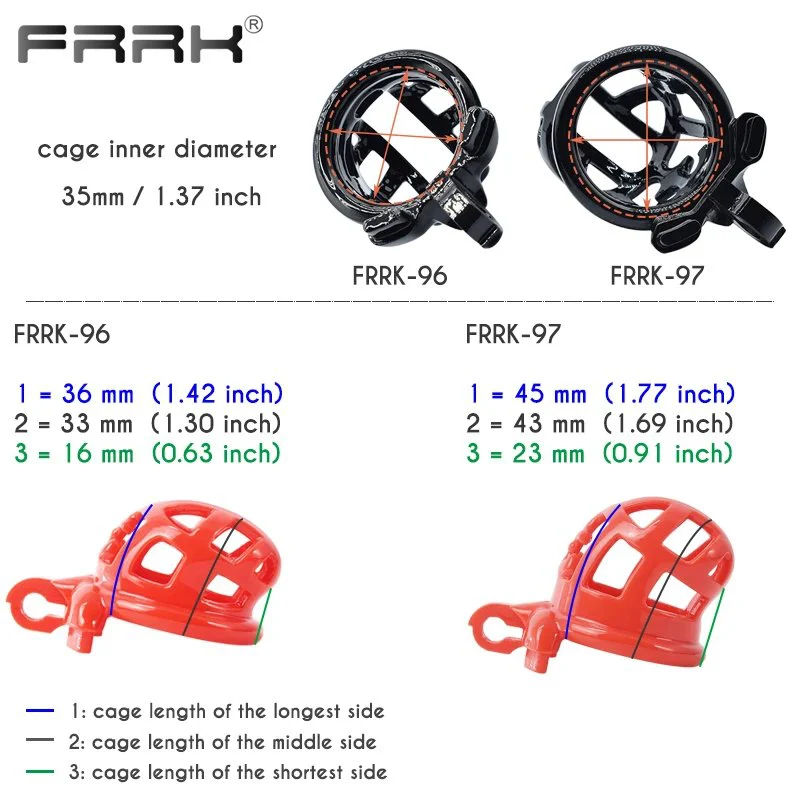 35mm Big Chastity Cage for Male Bondage Belt Device Lightweight Shiny Smooth Plastic Penis Rings Sex Toys
