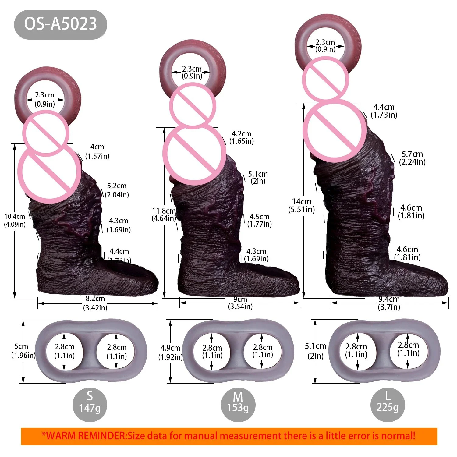 THICK Cock Penis Extender Male Extension Sleeve Realistic Penis Sheath Girth Enhancer Realistic Penis Enlarger Penis Ring
