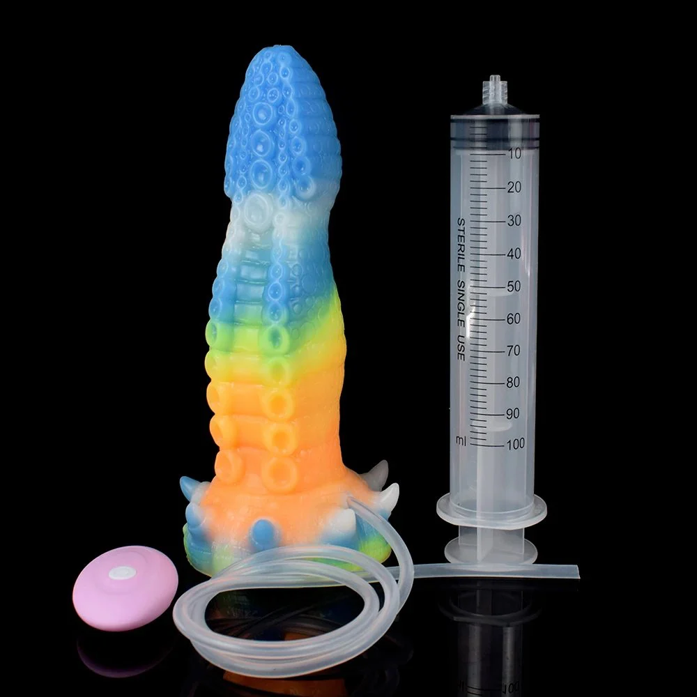 8.27 Inch Huge Monster Artificial Squirting Sex to Toy Colorful Realistic Silicone Dildo Vibrator for Women