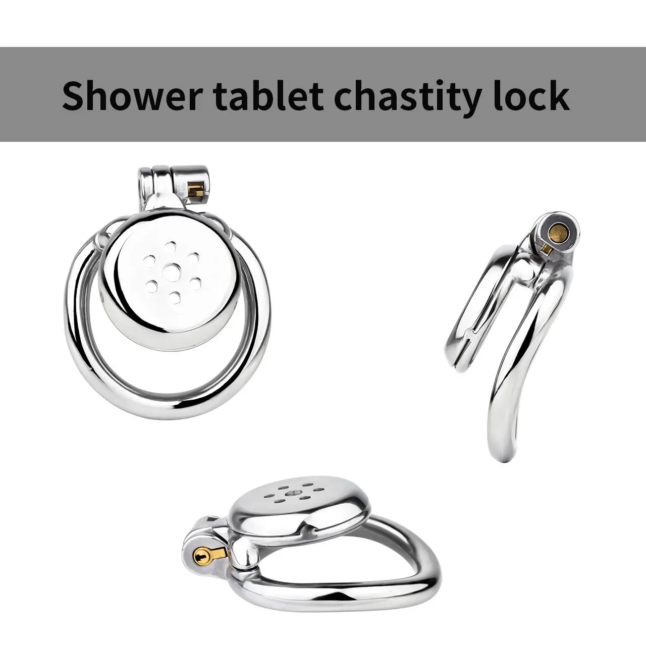 Chastity Cage Belt, Flat Chastity Cage for Men,Metal Male Chastity Device Cock Cage BDSM Bondage Cage Sex Toys for Couples