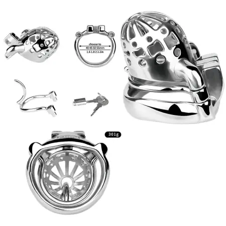 304 Stainless Steel Male Chastity Cage Lock Hollow Out Breathable Penis Ring Cock Locks PA Rings Cock Ring BDSM Sex Toys for Men
