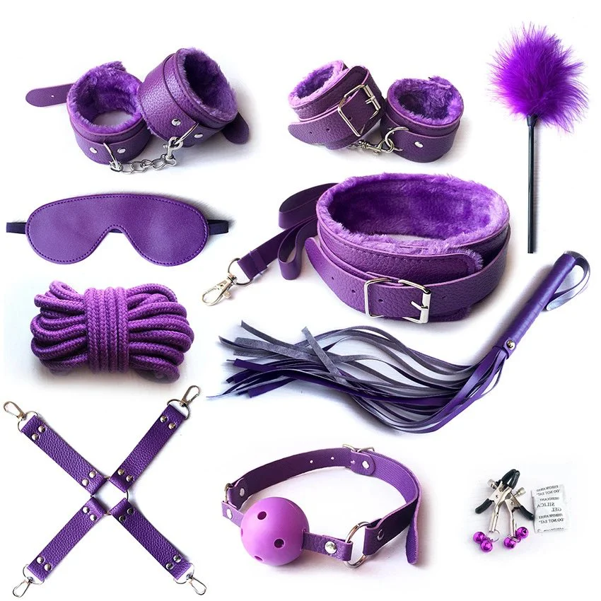 Bondage for Sex10 Pcs SM Leather Bondage Sets Restraint Kits for Women and Couples