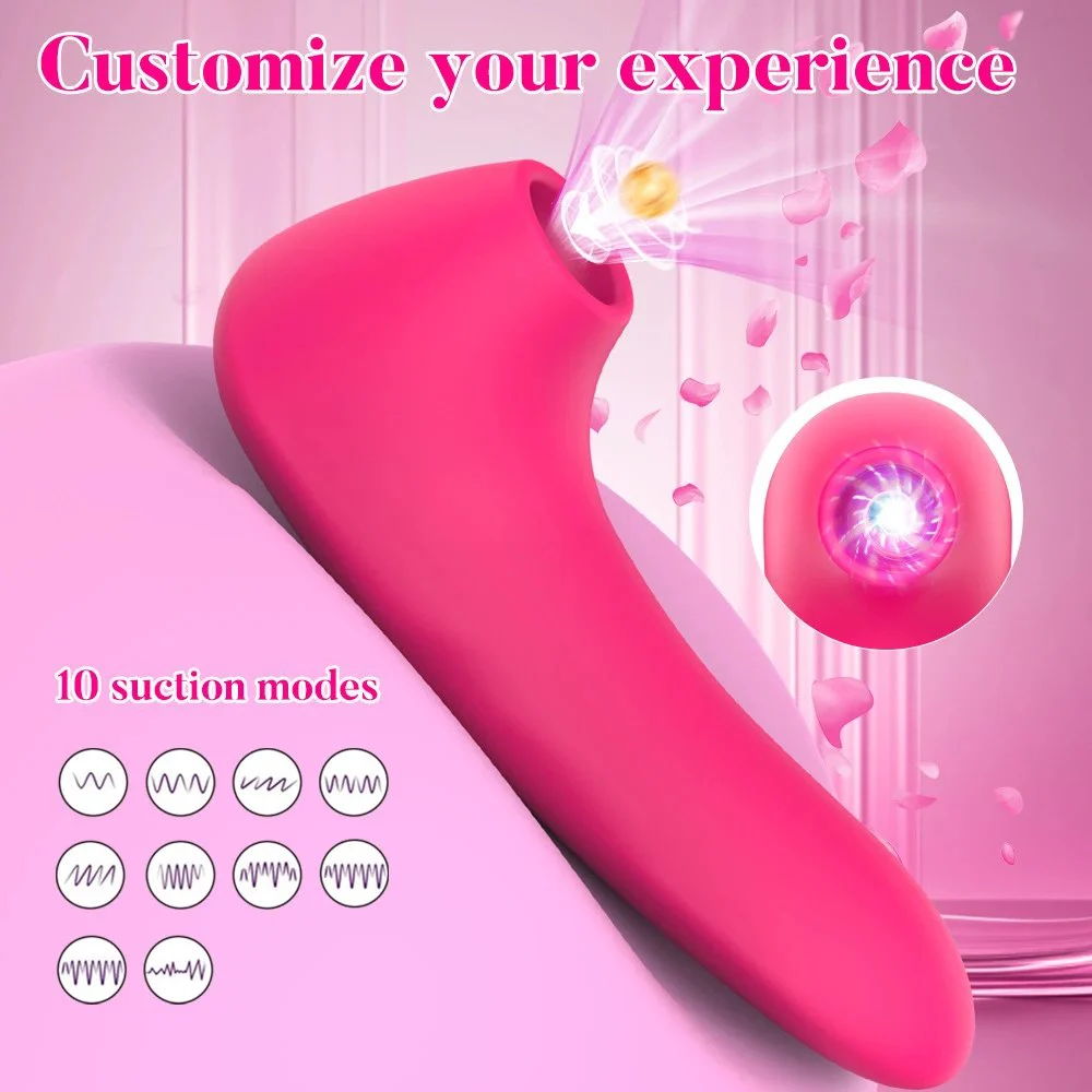 Powerful 10 Modes Clit Sucker G Spot Clitoral Stimulator Sucking Vibrator Rose Sex Toy Women