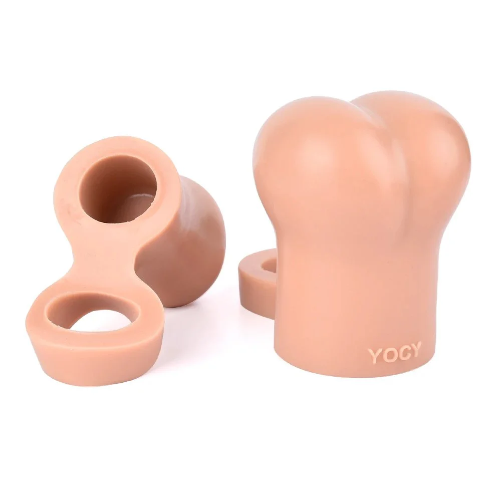 Silicone Sleeve Luminous Penis Enlargement Penis Ring Penis Extension Sleeve Stretchable Sheath Multi Size Men Sex Toy