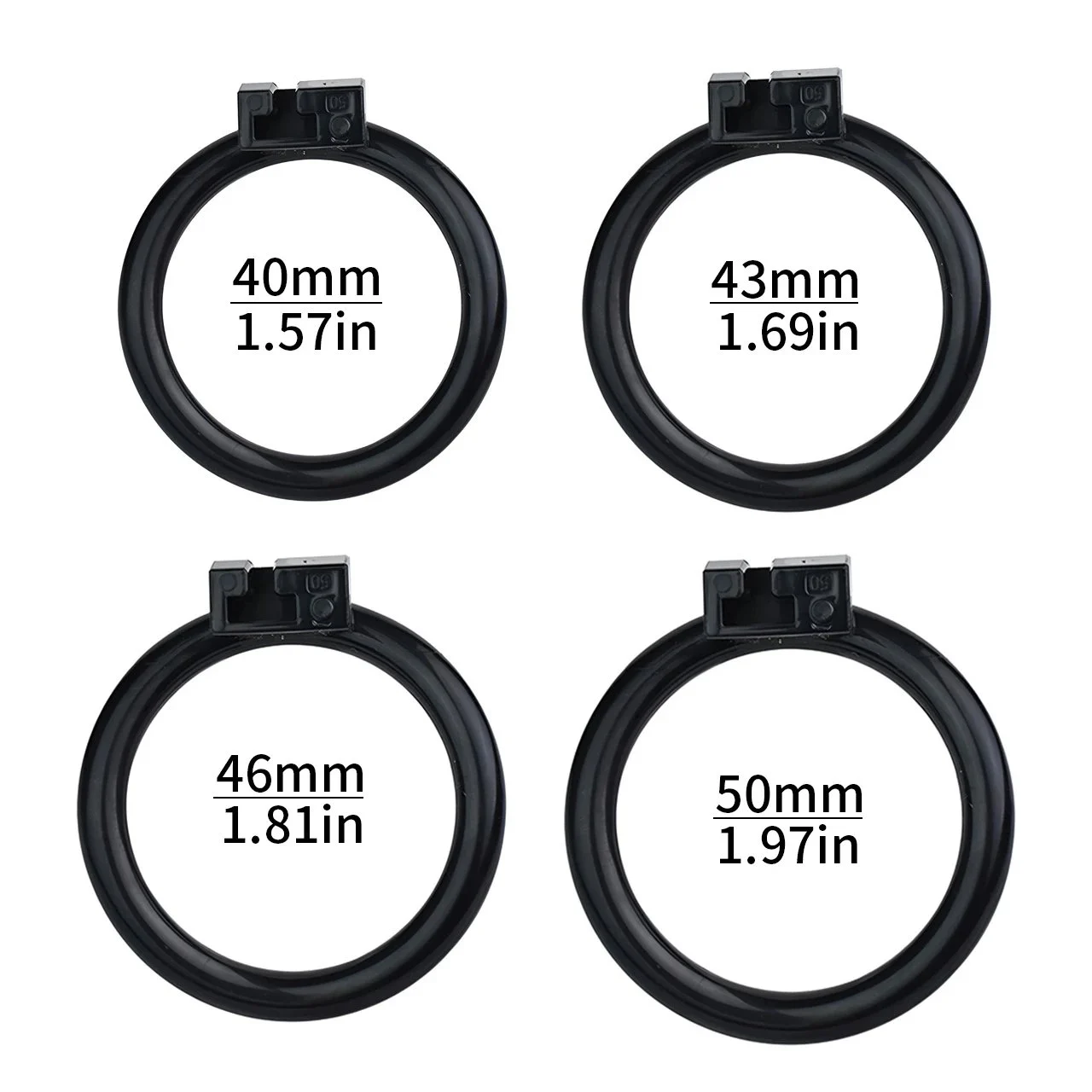 1.3 Inch Cock Cage with 4 Size Penis Rings Male Chastity Device Adult Products Sex Toys Delay Ejaculation Adjustable Penis Ring