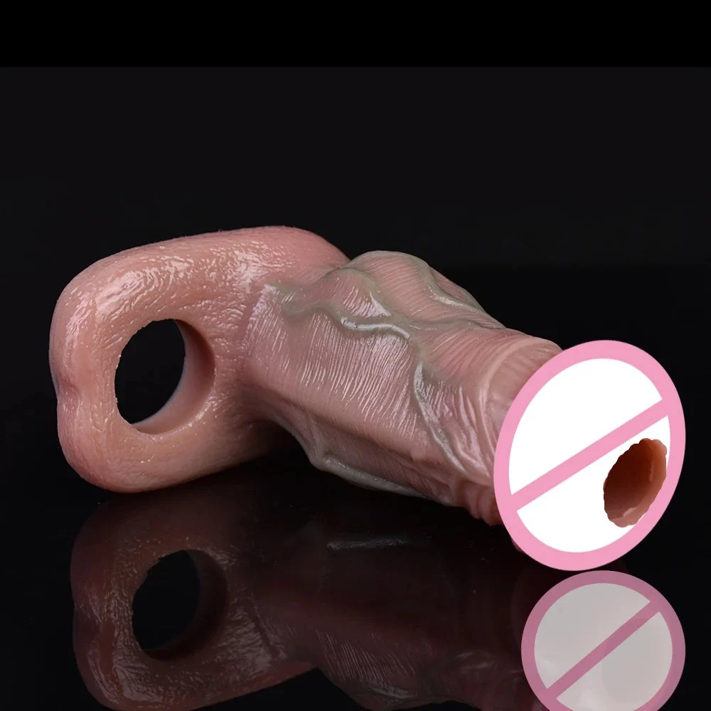 Wearable Realistic Hollow Adult Erotic Sex Toy for Men Strap-on Dildo Panties Penis Extension Sleeve Harness