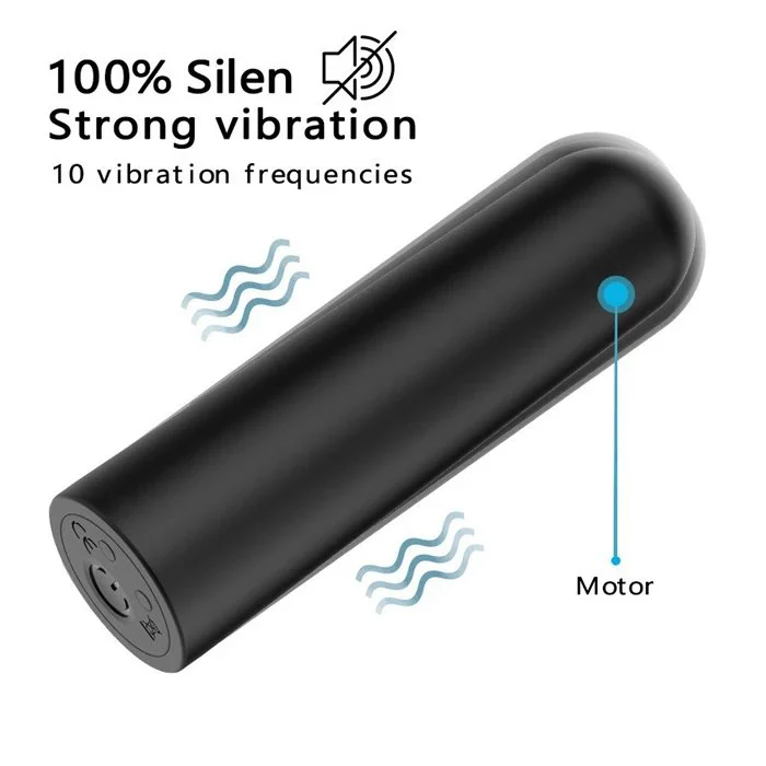 Powerful 10-Frequency Silicone Mini Vibrating Bullet G-Spot Clitoral Nipple Massager for Women Sex Toys