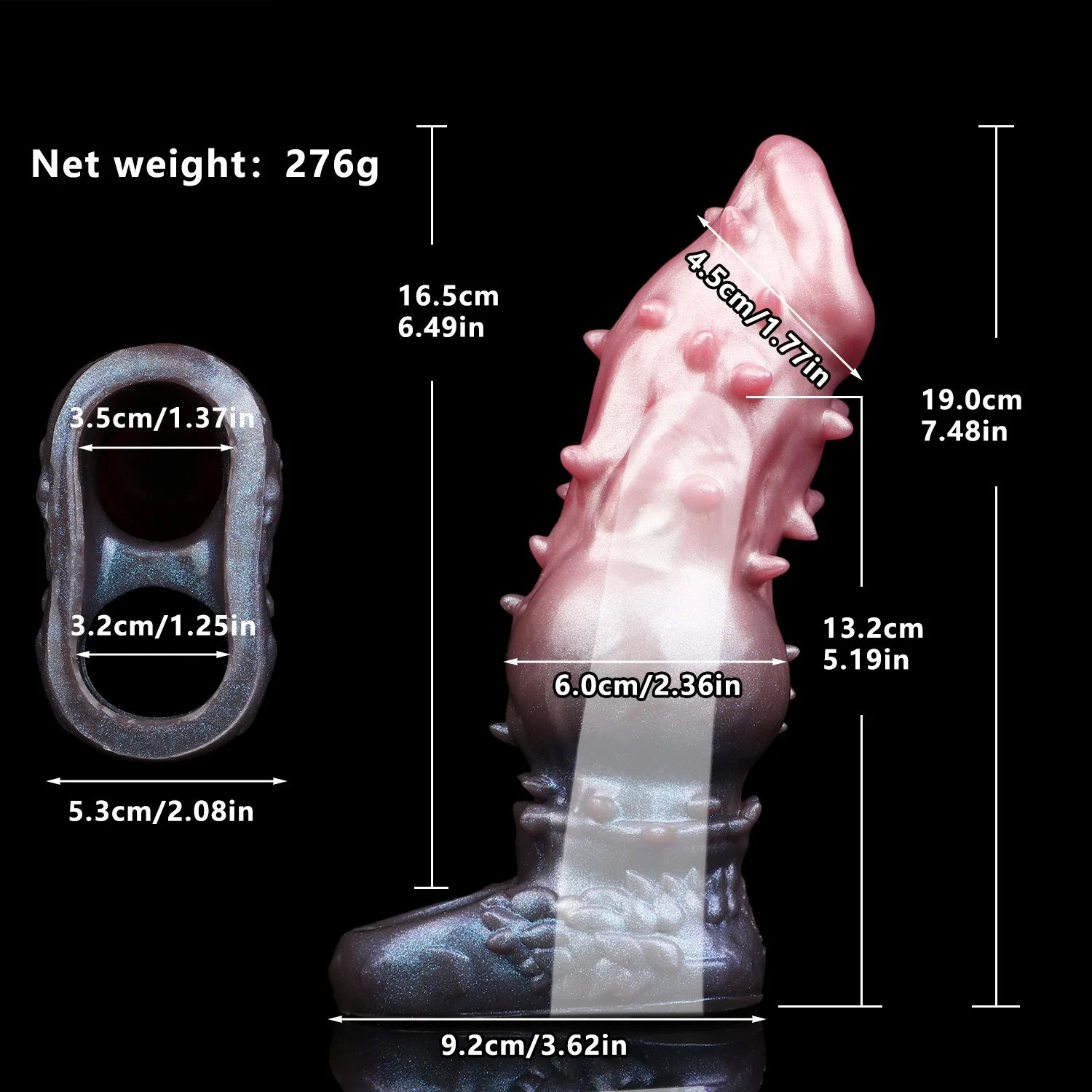 Wolf-Hair Horse Penis Sleeve Silicone Soft Spikes Male Enlargement Extender Adult Sex Toy for Couples