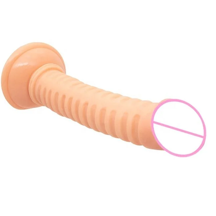 7 Inch Twisted Slim Dildo Vibrator Realistic Gay Masturbation Toy Soft Silicone ABS and PVC Material Sex Products