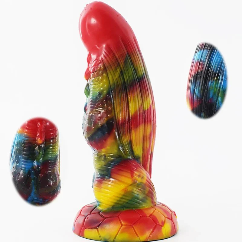 8 Inch Small Anal Plug Thick Monster Dildo Geeky Colorful Sex Toy G-spot Massage Anal Dilator